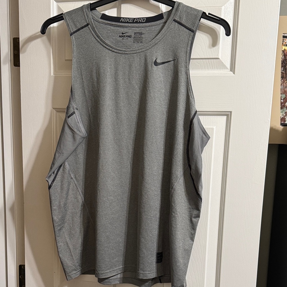 Nike Pro Heather Gray Athletic Tank